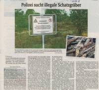 Polizei sucht illegale Schatzgräber